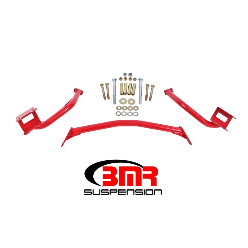 BMR 79-04 Fox Mustang Tubular Style Upper Torque Box Reinforcement Plates – Red