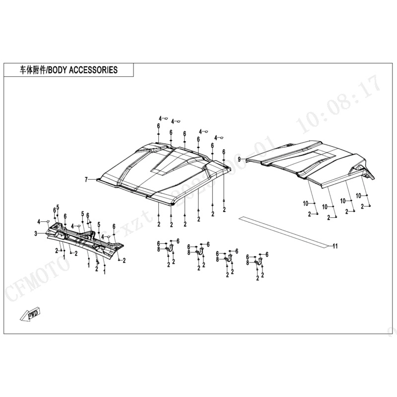 Top Roof Seal by CF Moto