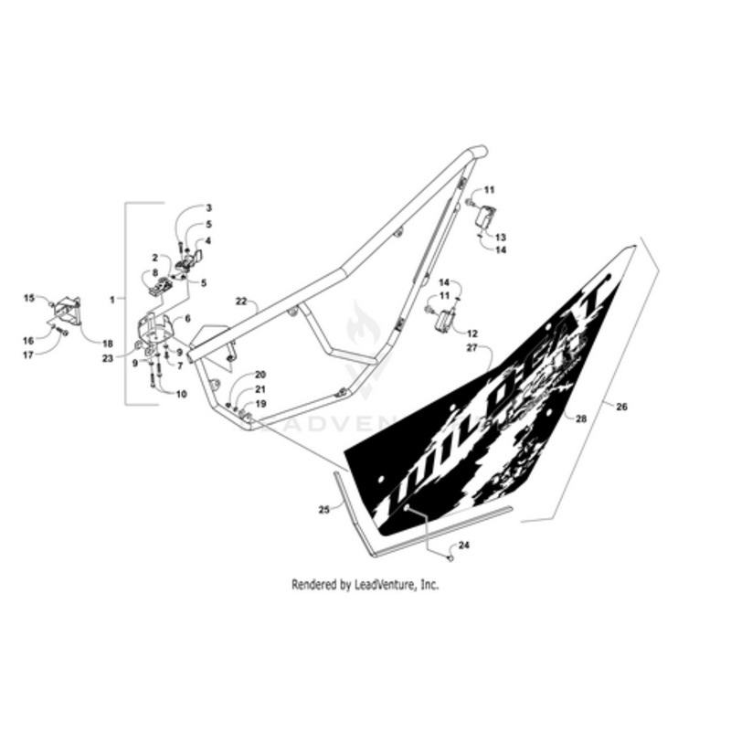 Door Decal-Right (Wc Trail Se Tt/O) by Arctic Cat
