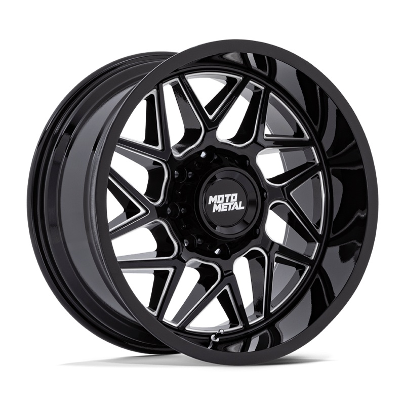 Moto Metal Wheels MO812 Turbine 20″ 8×165.1 Gloss Black Milled