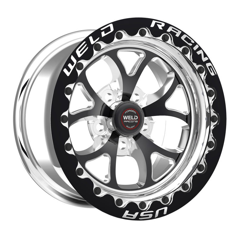 Weld S76 17×10 / 5×4.5 BP / 7.9in. BS Black Wheel (Low Pad) – Black Single Beadlock MT