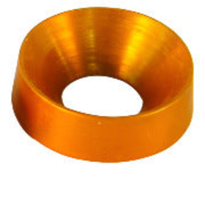 10mm Orange Aluminum Conical Washer