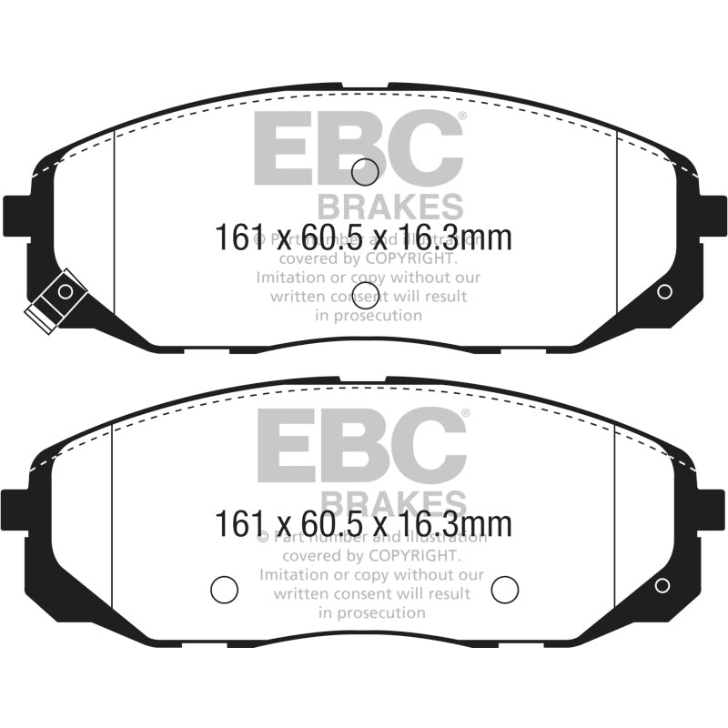 EBC 2015+ Kia Sedona 3.3L Greenstuff Front Brake Pads