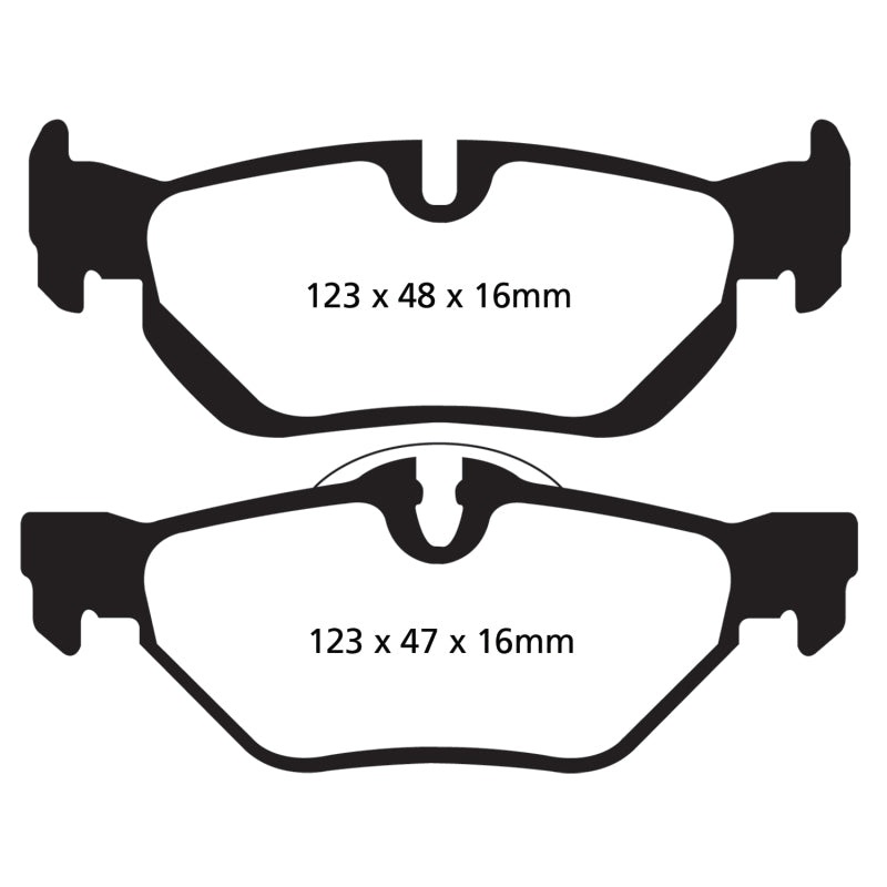 EBC 13+ BMW X1 2.0 Turbo (28i) Yellowstuff Rear Brake Pads
