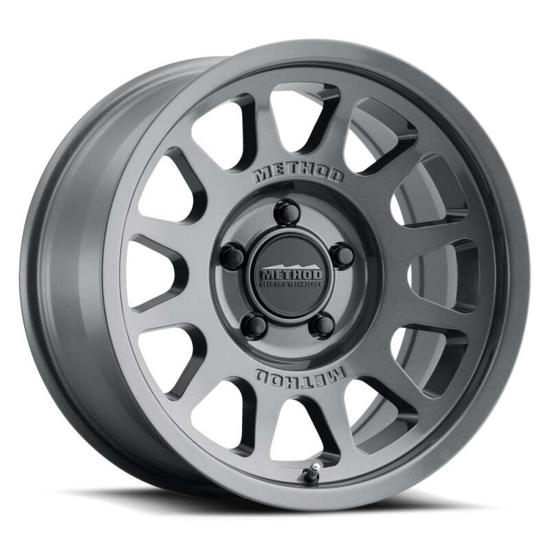 Method MR703 17×9 / -12mm Offset / 106.25mm Bore / 6×5.5 BP / 4.8in BS – Gloss Titanium Wheel
