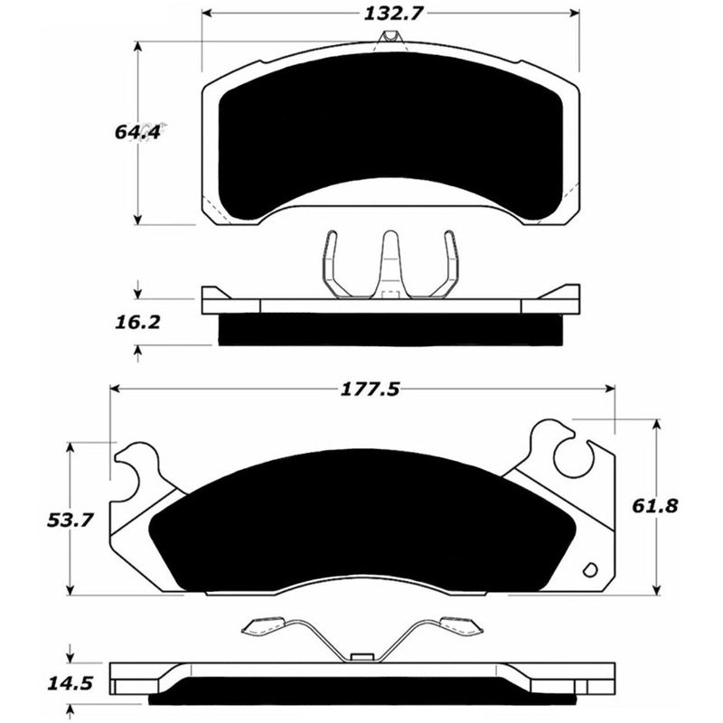 Porterfield Brake Pads for 1988 MERCURY COUGAR Turbo w/Rear Drums