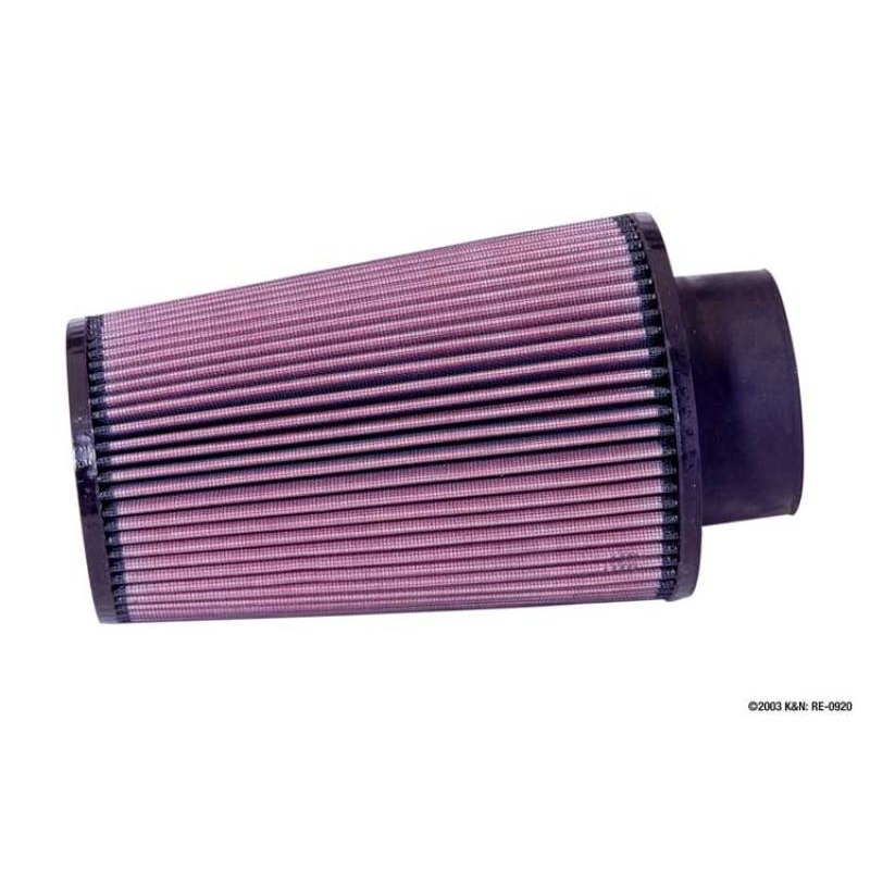 K&N Universal Rubber Filter 3 1/2inch ID FLG / 6inch Base / 4-5/8inch Top / 9inch Height
