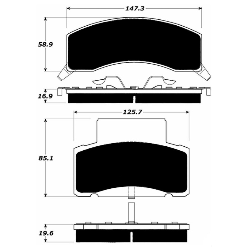 Porterfield Brake Pads for 1992 CHEVROLET C3500 2WD DRW Rear Drum