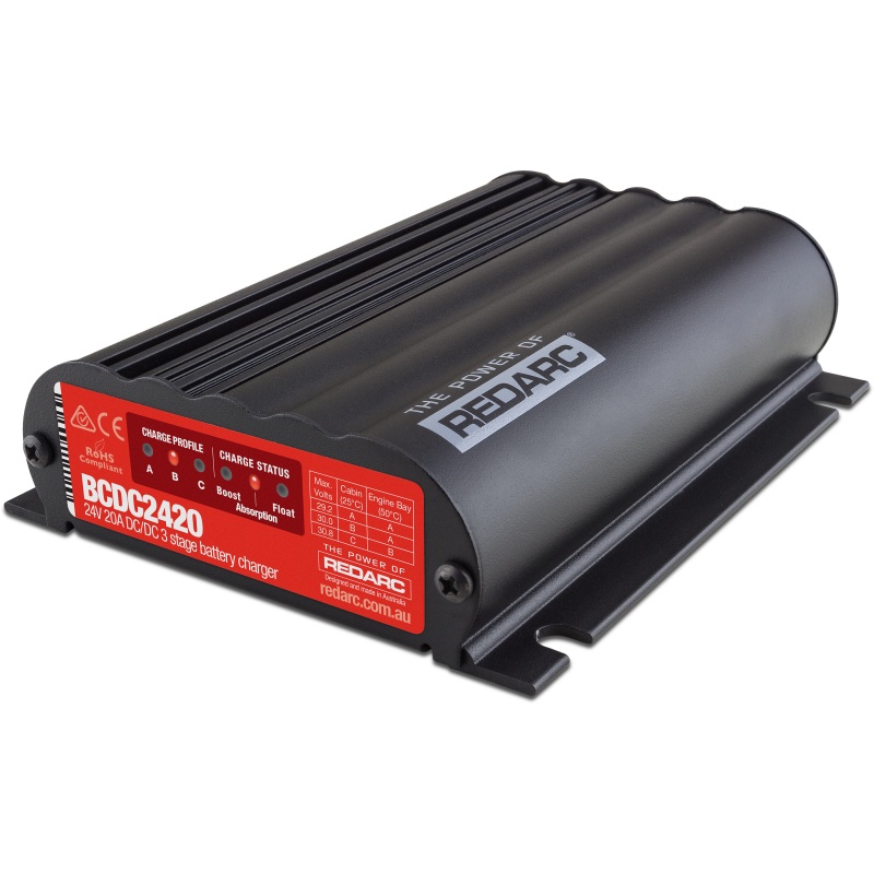 REDARC DC/DC 3-Stage In-Vehicle Battery Charger – 24V 20A