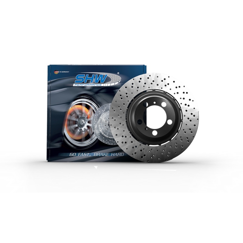 SHW 99-08 Porsche 911 Carrera 3.6L w/o Ceramic Brakes Rear Cross-Drilled Monobloc Brake Rotor