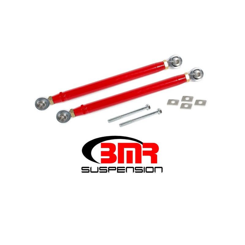 BMR 16-17 6th Gen Camaro Rear Double Adj. Rod Ends Toe Rods – Red