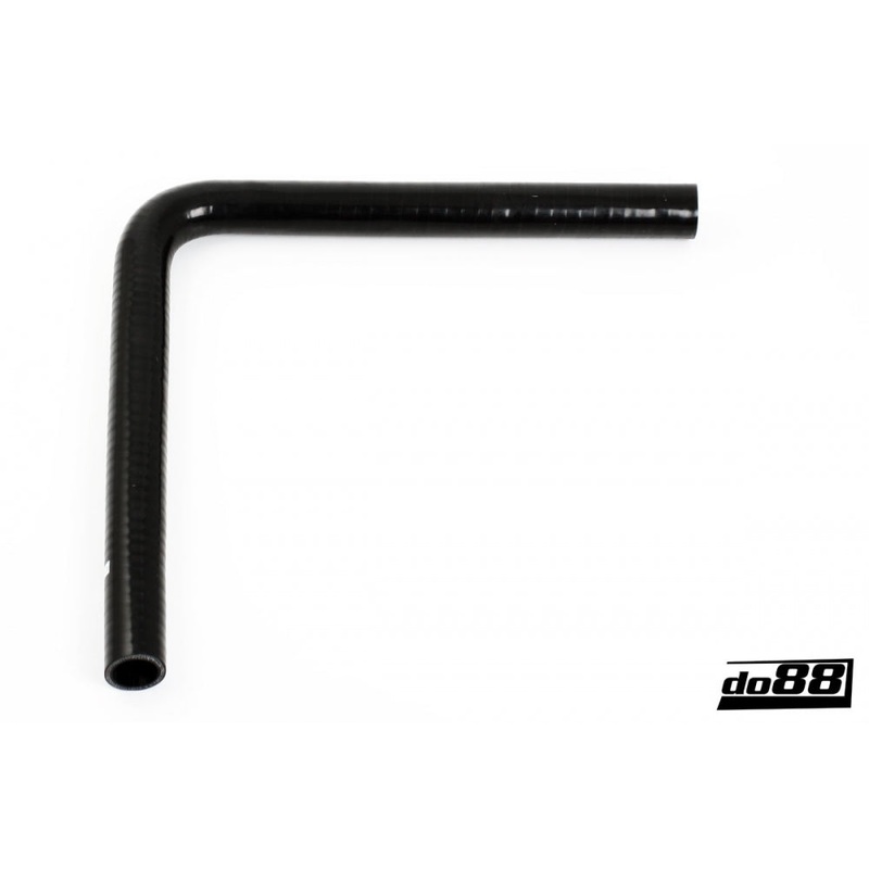 Silicone Hose Black 90 degree long leg 1,125” (28mm)