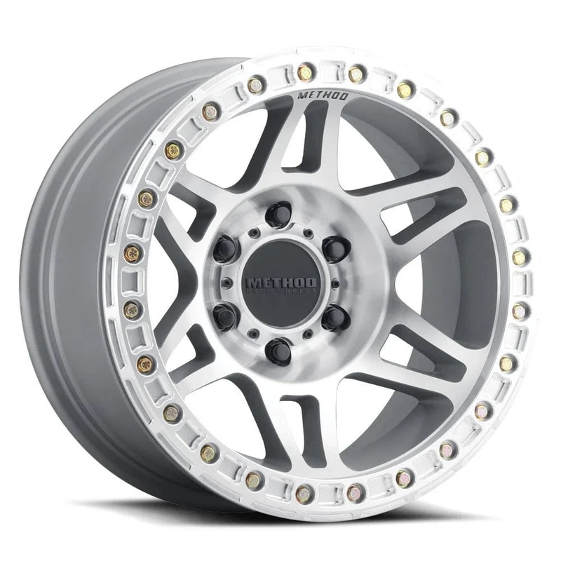 Method Race Wheels MR106 Beadlock 17″ 6×139.7 Machined Clear Coat w/ Zinc Hardware Kit