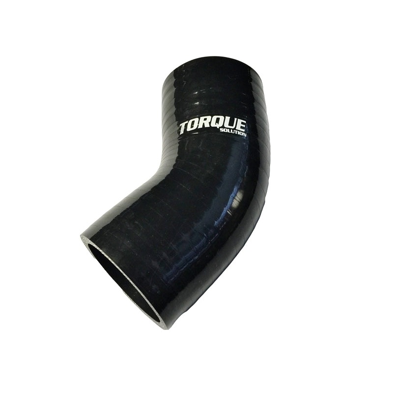 Torque Solution 45 Degree Silicone Elbow: 2.25 inch Black Universal