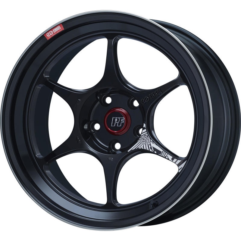 Enkei PF06 18×8.5in 5×120 BP 35mm Offset 72.5mm Bore Black Machined Wheel