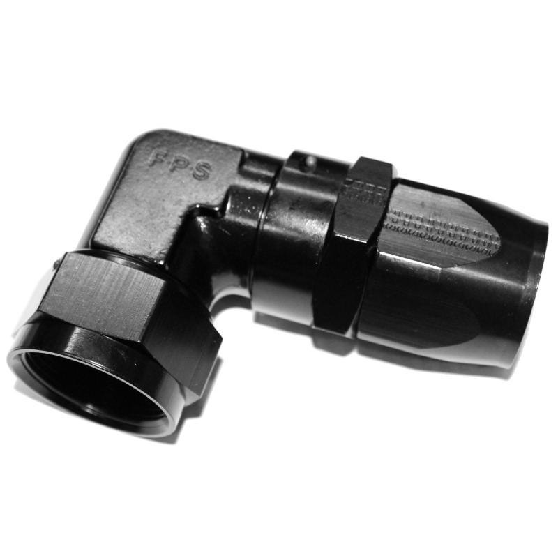 Fragola -20AN x 90 Degree Low Profile Forged Hose End – Black
