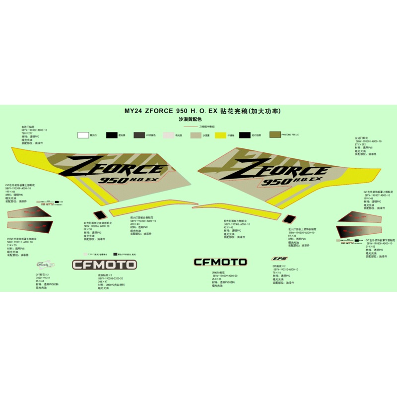 LH Side Door Decal by CF Moto