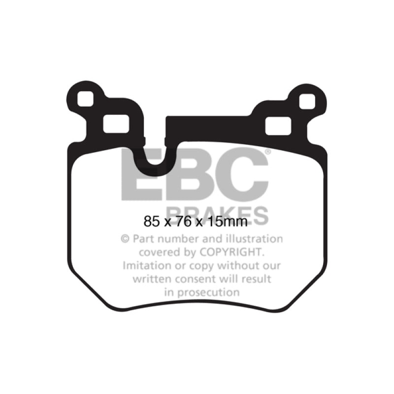 EBC 08-10 BMW 135 3.0 Twin Turbo Yellowstuff Rear Brake Pads