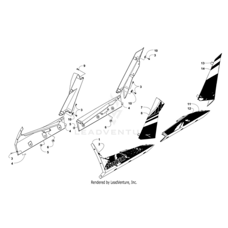 Pillar Decal Rear-Left-(Vr) by Arctic Cat