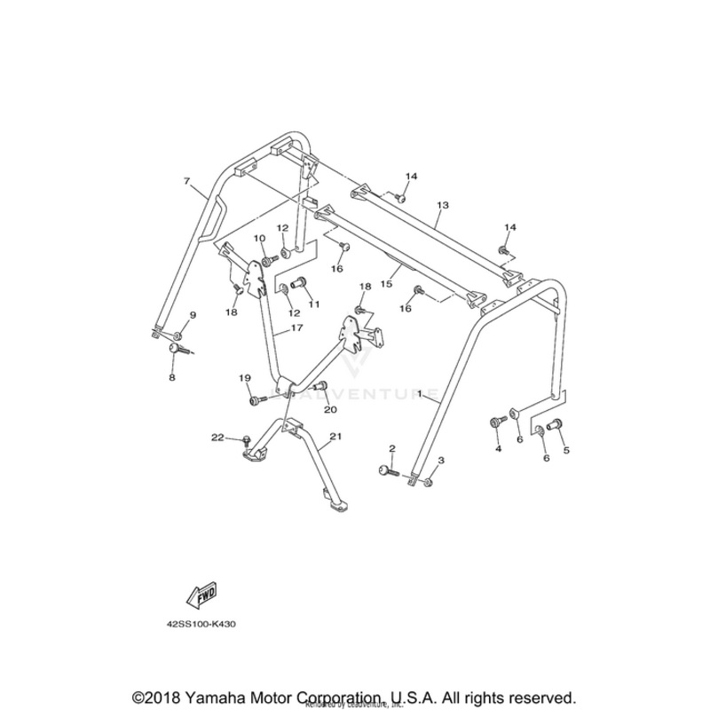 Roof Support Assembly 1 by Yamaha