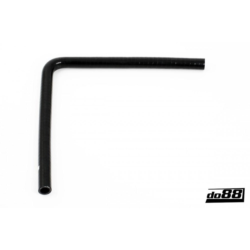 Silicone Hose Black 90 degree long leg  0,75” (19mm)