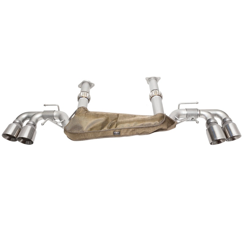 SOUL 20+ Chevrolet C8 Corvette Performance Rear Exhaust – 4in Slash Cut Tips – Brushed