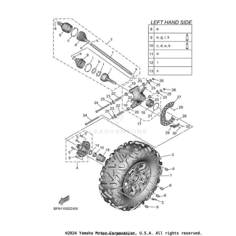 Rear Drive Shaft Assembly by Yamaha