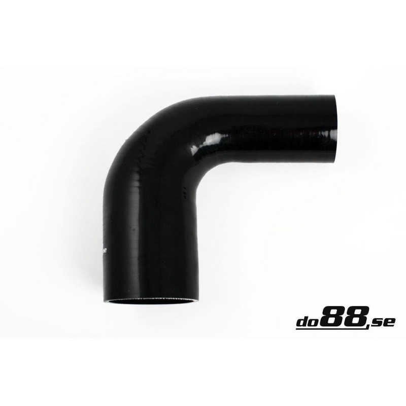 Silicone Hose Black 90 degree 2,375 – 2,75” (60 – 70mm)
