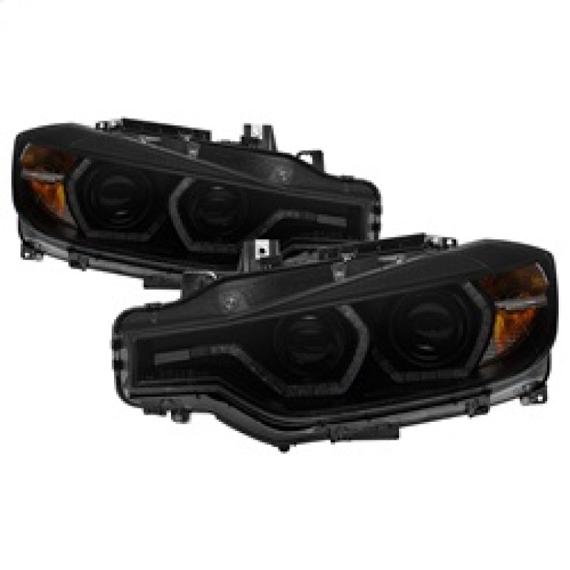 Spyder 12-14 BMW F30 3 Series 4DR Projector Headlights – LED DRL – Blk Smoke PRO-YD-BMWF3012-DRL-BSM