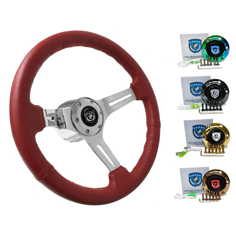 2000+ Porsche Cayman Steering Wheel Kit | Red Leather | ST3012RED