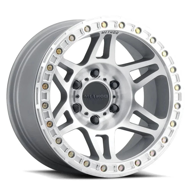 Method Race Wheels MR106 Beadlock 17″ 5×127 Machined Clear Coat w/ Zinc Hardware Kit