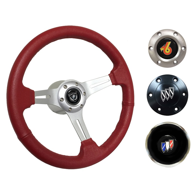 1967-68 Buick Steering Wheel Kit | Red Leather | ST3014RED