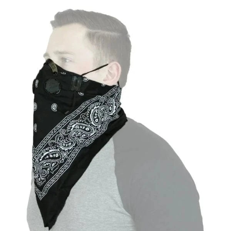 Pro Series Rider Bandana Dust Mask (Black) by ATV-TEK