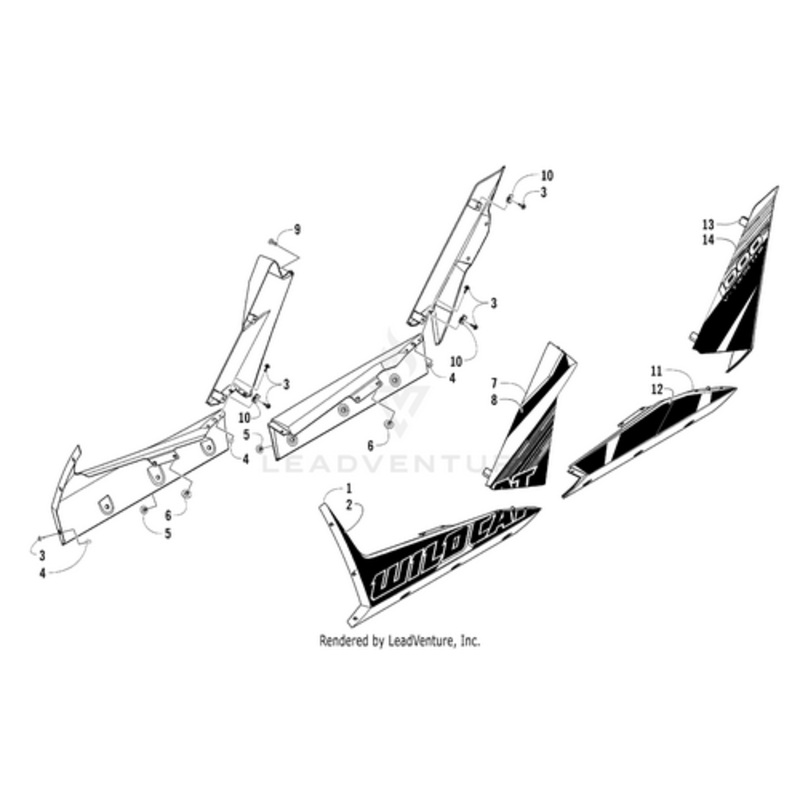 Side Decal-Lower-Rear-Wc4-Sso-Right by Arctic Cat