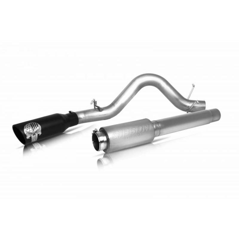 Gibson 09-10 Ford F-150 XL 4.6L 4in Patriot Skull Series Cat-Back Single Exhaust – Stainless