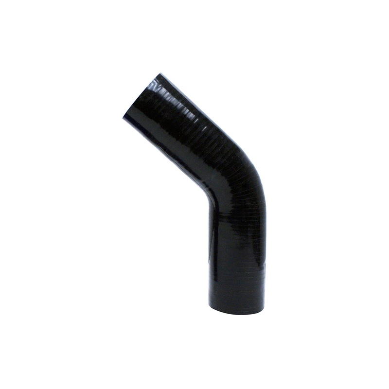 HPS 2-1/4″ 4-ply Reinforced Silicone 45 Degree Elbow Coupler | Universal (HTSEC45-225-BLK)