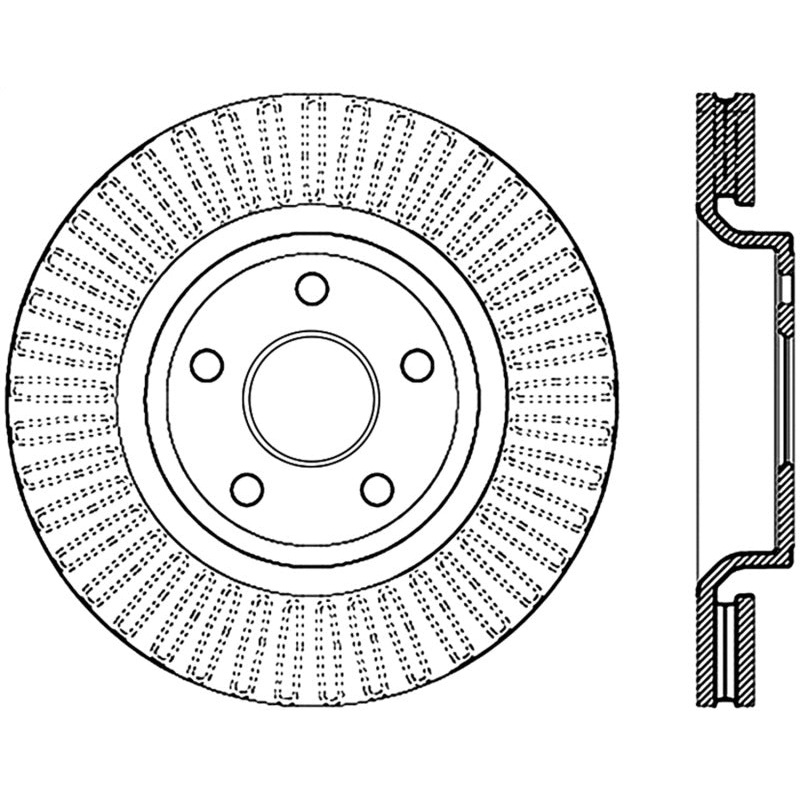 Stoptech 11-20 Dodge Durange Front Premium Cryostop Brake Rotor
