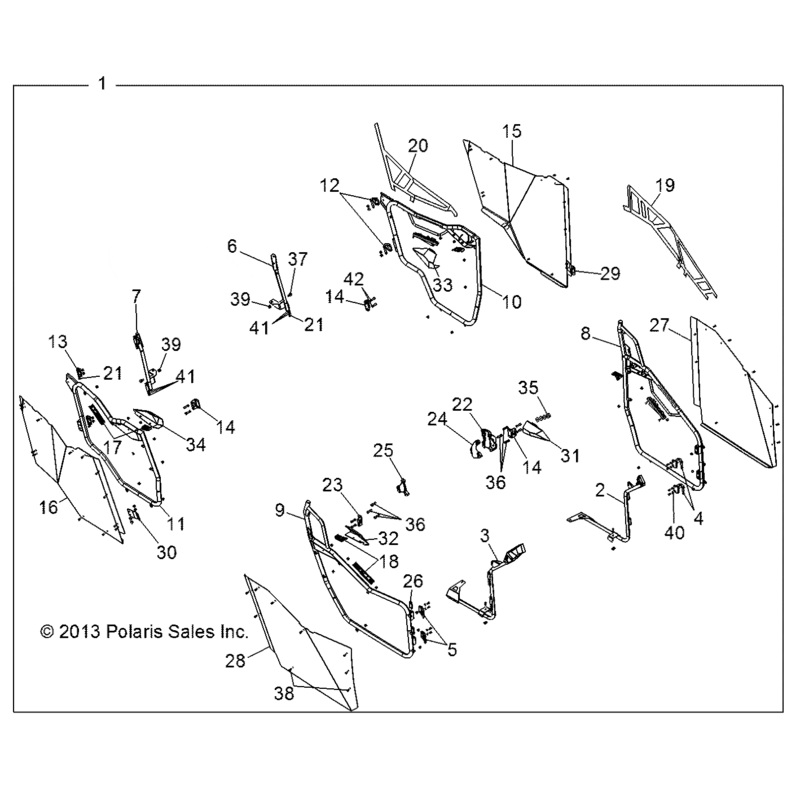 Striker Mount Door Right Inner by Polaris