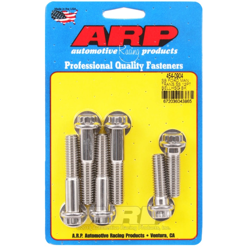 ARP Small Block Ford Manual Transmission 12pt Bellhousing Bolt Kit – Polished Stainless Steel