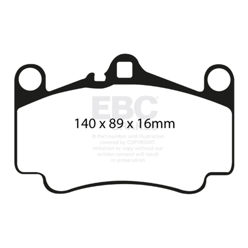 EBC 03-05 Porsche 911 (996) (Cast Iron Rotor only) 3.6 Carrera 4S Redstuff Front Brake Pads