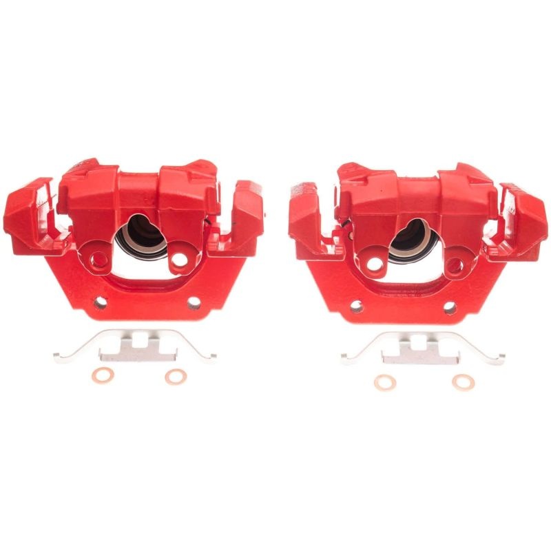 Power Stop 10-15 BMW 550i GT Rear Red Calipers – Pair