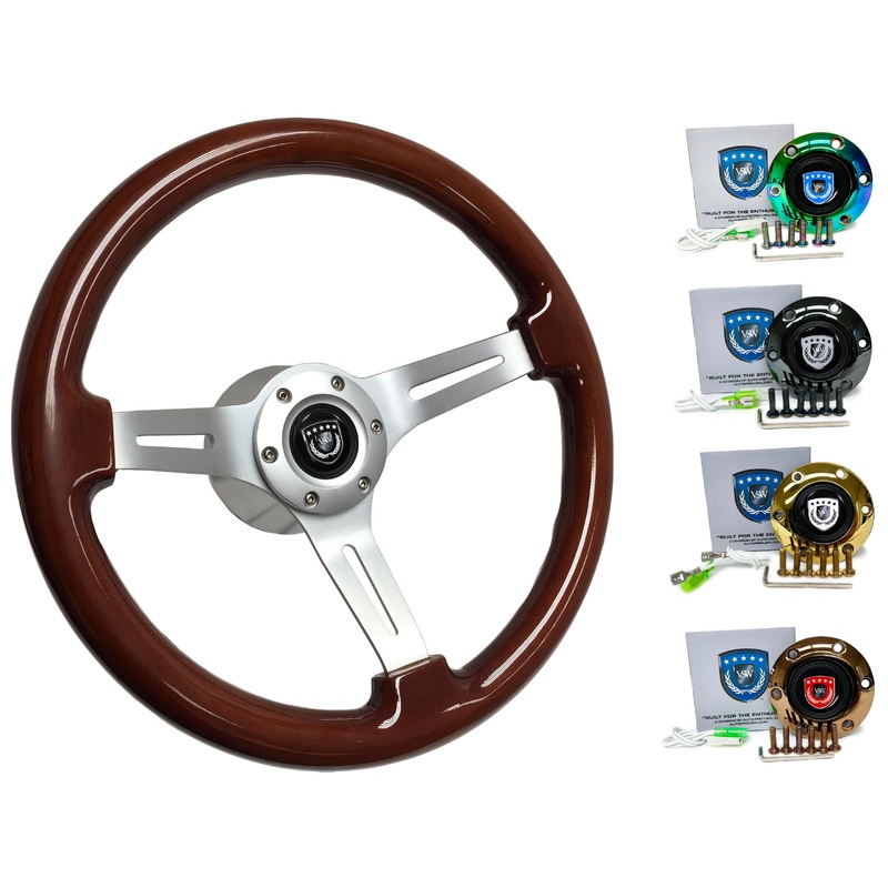 1985-88 BMW 528e Steering Wheel Kit | Mahogany Wood | ST3027S