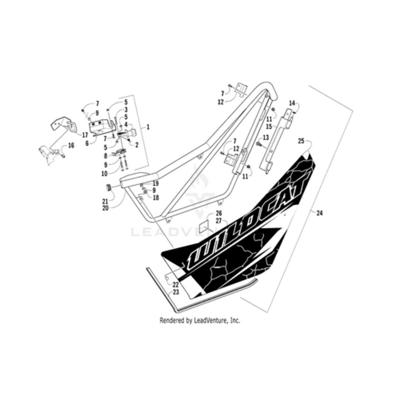 Front Door Decal-Left Mb by Arctic Cat
