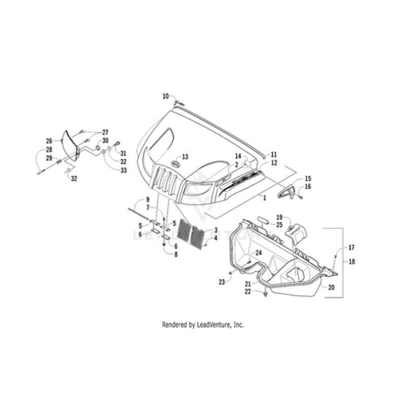 Hood Decal – Prowler Xt – Right by Arctic Cat