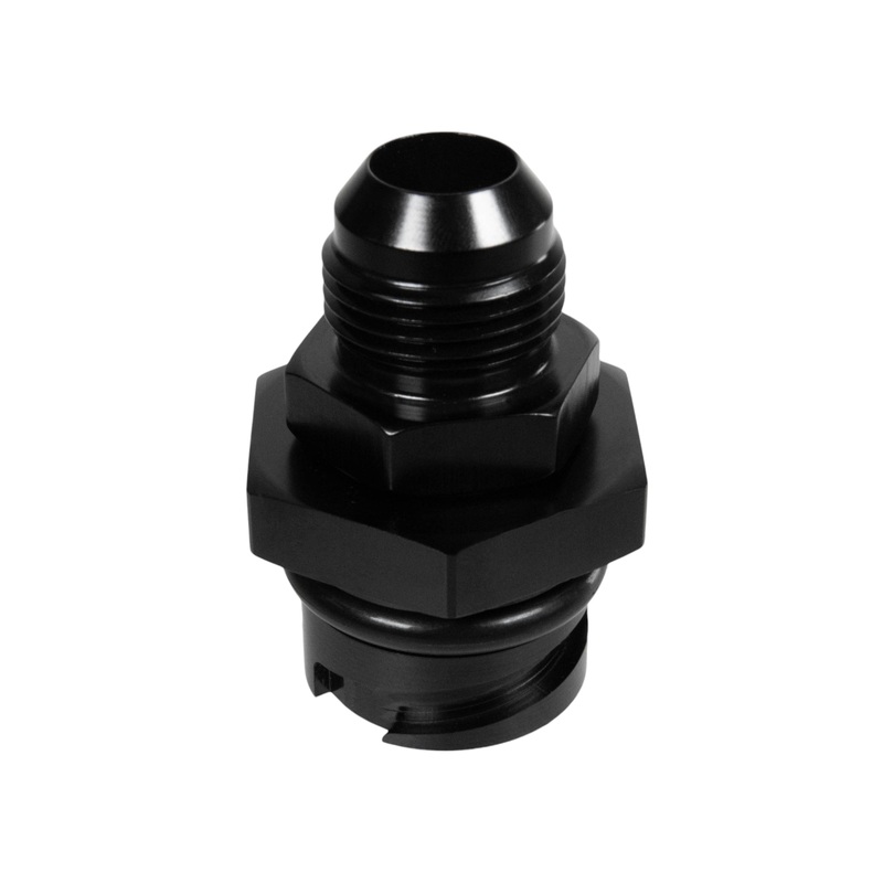LS Billet Vented Oil Cap to -12ORB Male Fitting by Motion Raceworks