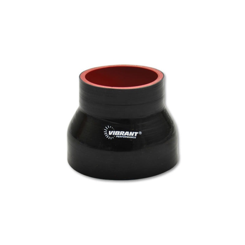 Vibrant 4 Ply Reducer Couper 1.5in ID x 1.375in ID x 3in Long – Black