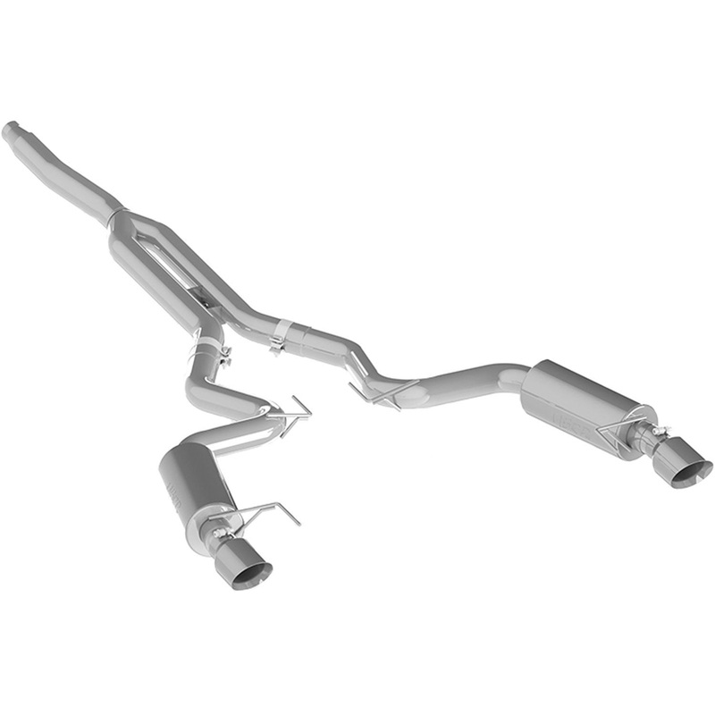 MBRP Aluminized Stainless Steel 3″ Cat-Back – Dual Split Exit | 2015-2024 Ford Mustang EcoBoost (S7274AL)