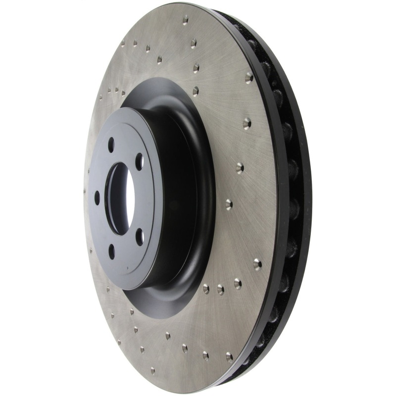 StopTech Cross Drilled Sport Brake Rotor – 2015 Ford Mustang w/ Brembo – Front Left