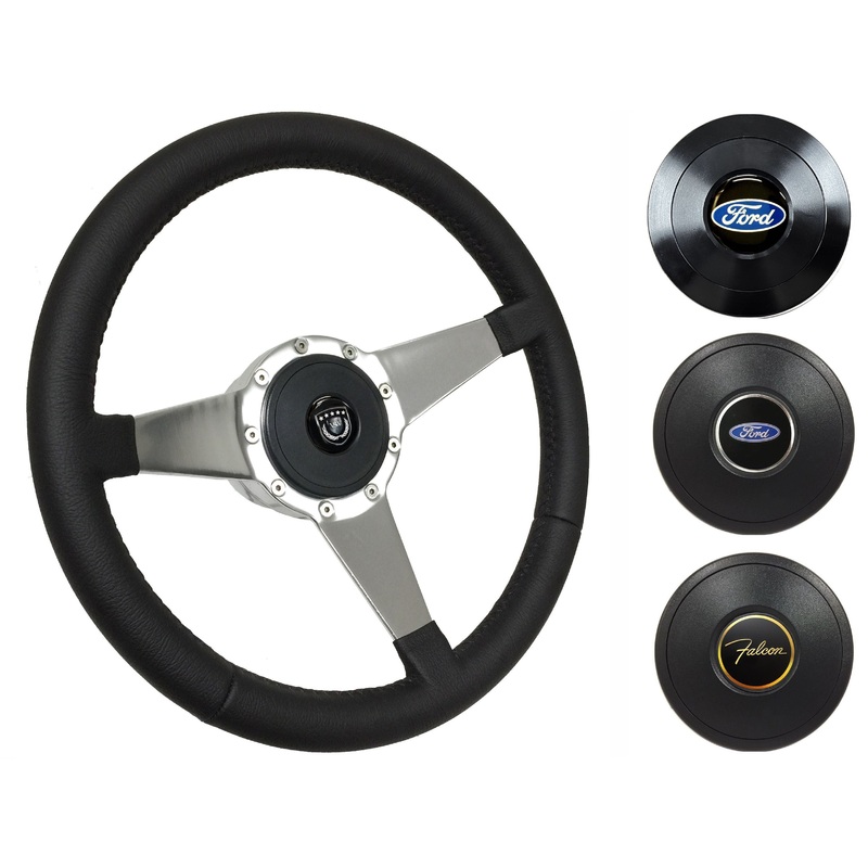 1963-64 Ford Falcon Steering Wheel Kit | Black Leather | ST3087