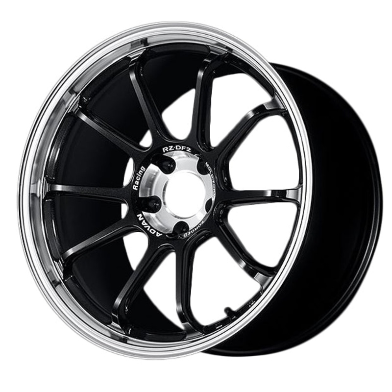 Advan RZ-DF2 Wheel – 19×9.0 +25 | 5×114.3 | Diamond Cut & Racing Titanium Black